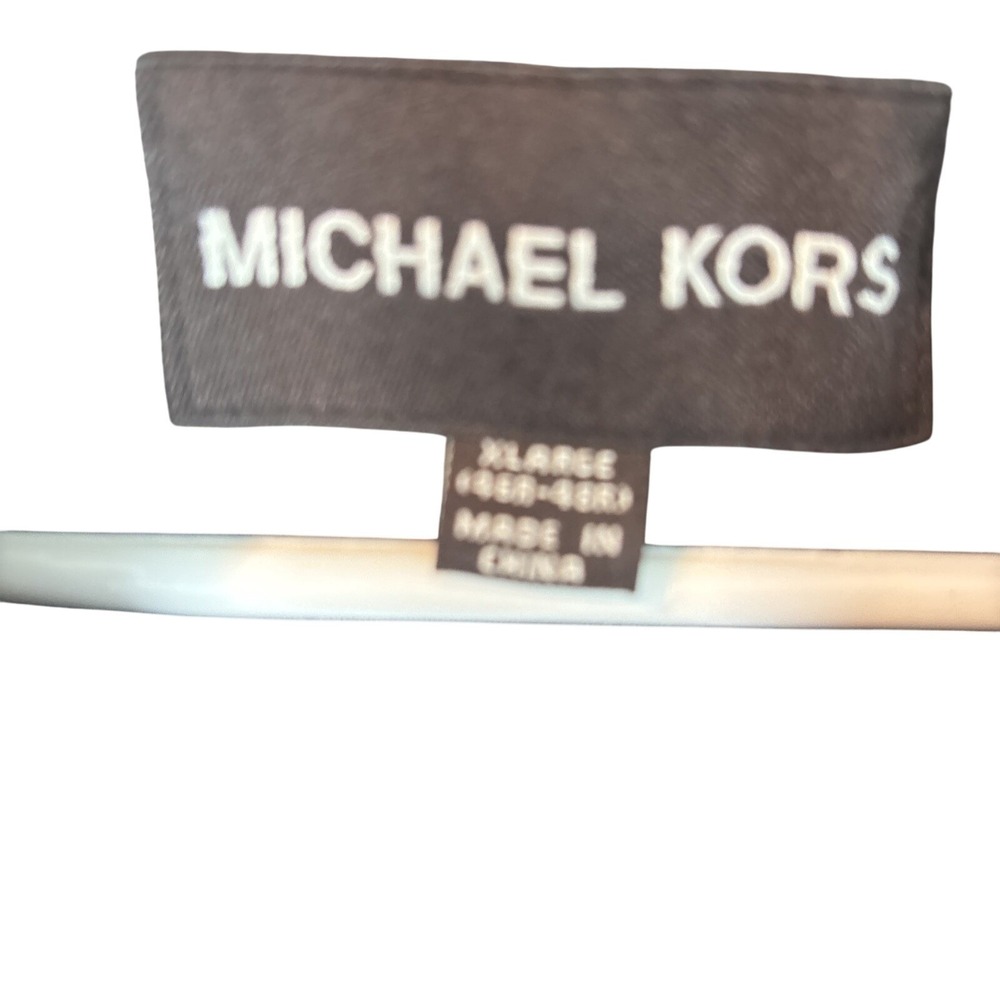 Michael Kors Mens Charcoal Herringbone Full Zip Lined Jacket Coat XL - Picture 9 of 16